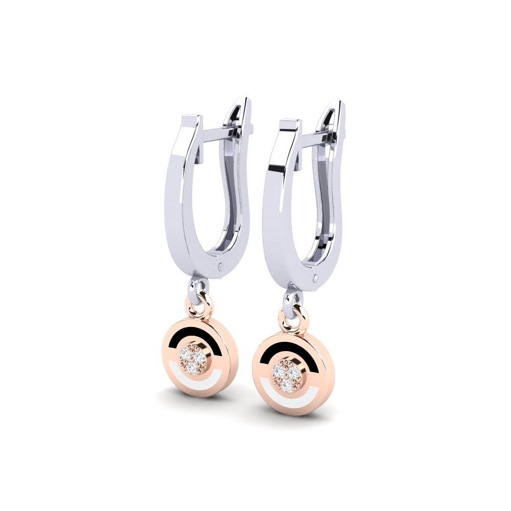 14ct White & Rose Gold Women's Earring Varenna