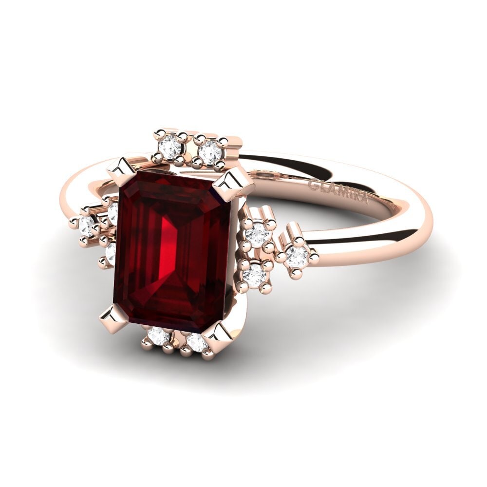 Garnet Engagement Ring Varese