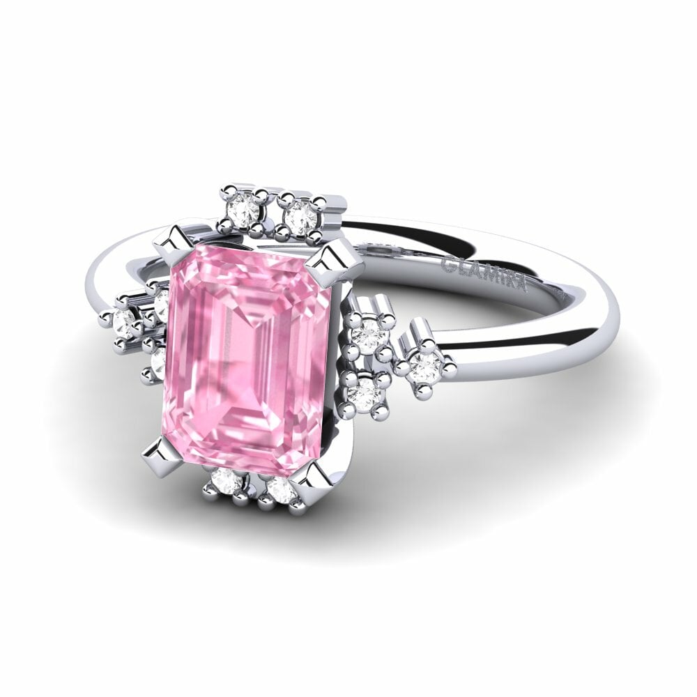 Pink Sapphire Engagement Ring Varese