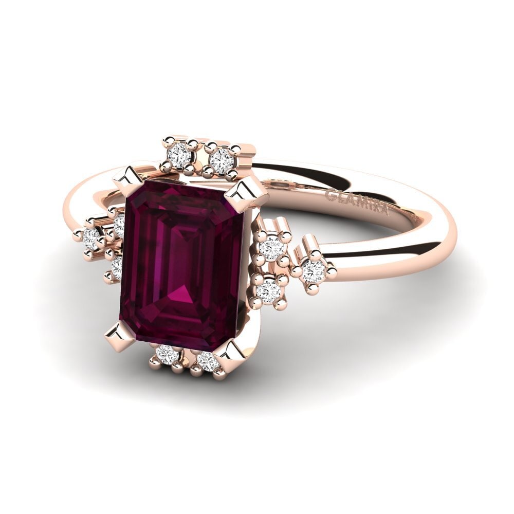 Granate Rhodolite Anillo de compromiso Varese