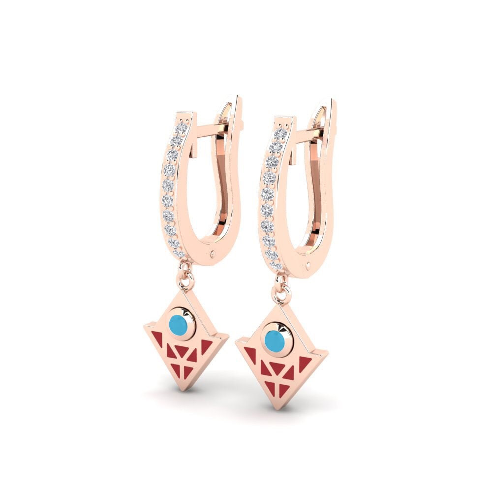 14k Rose Gold Women's Earring Variance