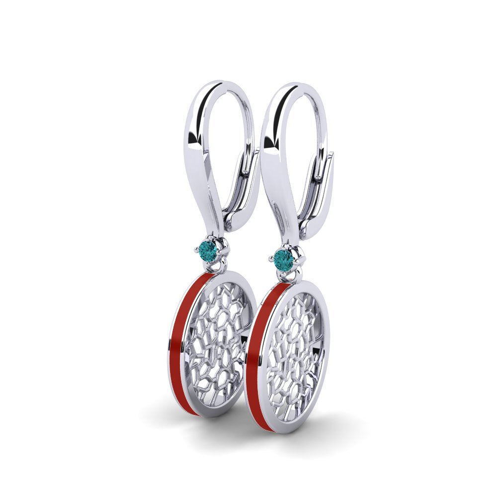 Diamante Azul Pendiente de mujer Vasculaire