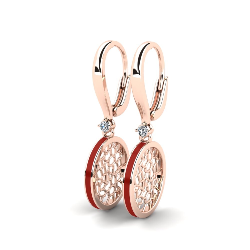 18k Oro Rosa Pendiente de mujer Vasculaire