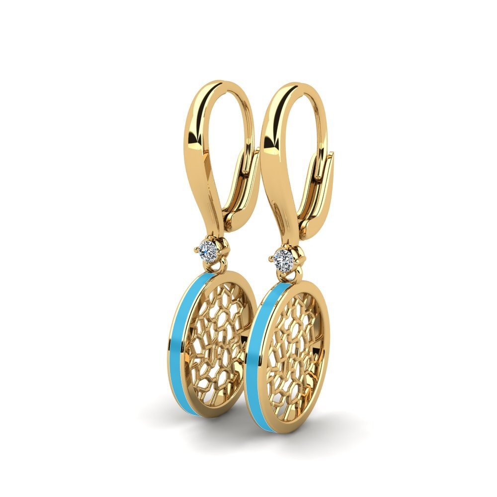 14k Oro Amarillo Pendiente de mujer Vasculaire