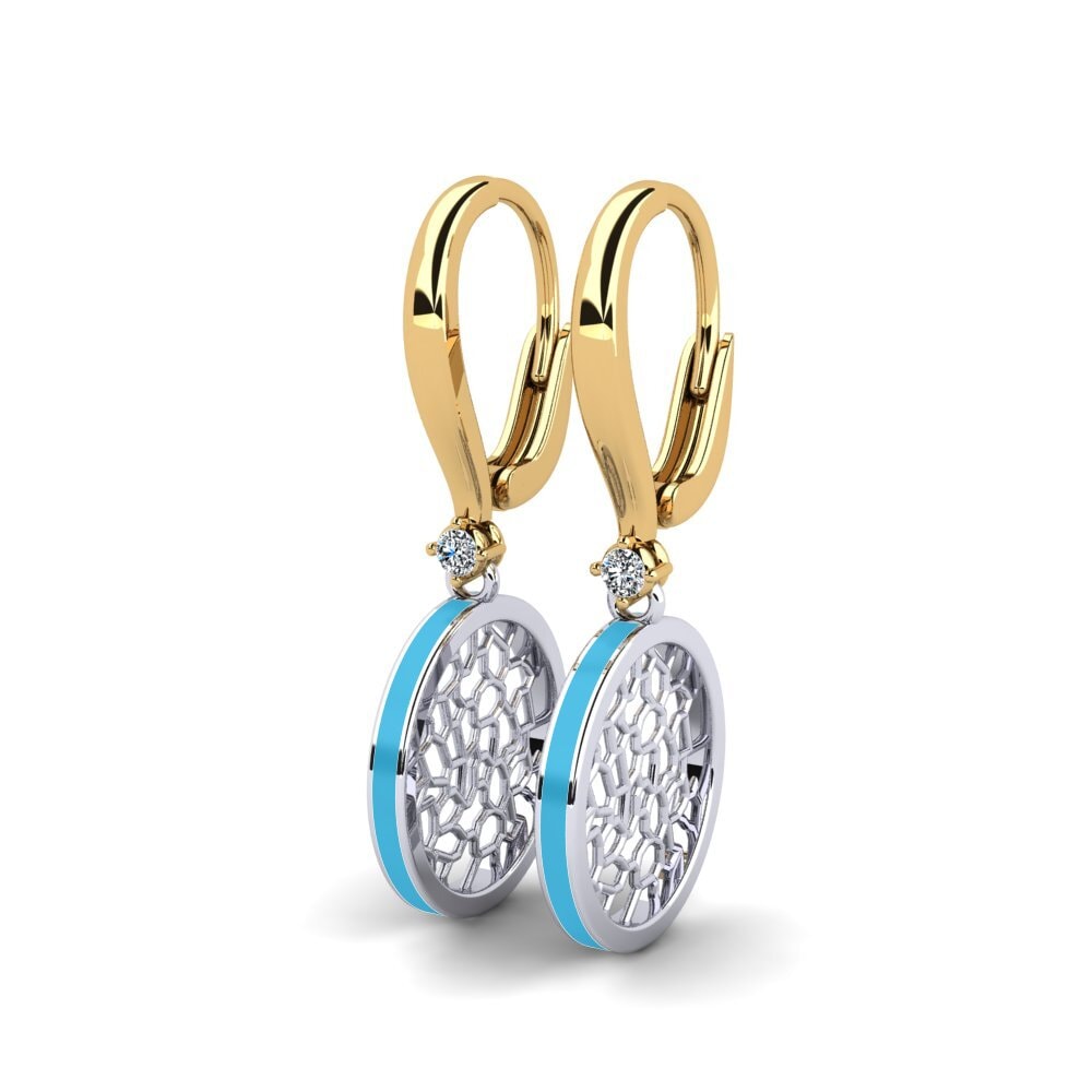 14ct Yellow & White Gold Women's Earring Vasculaire