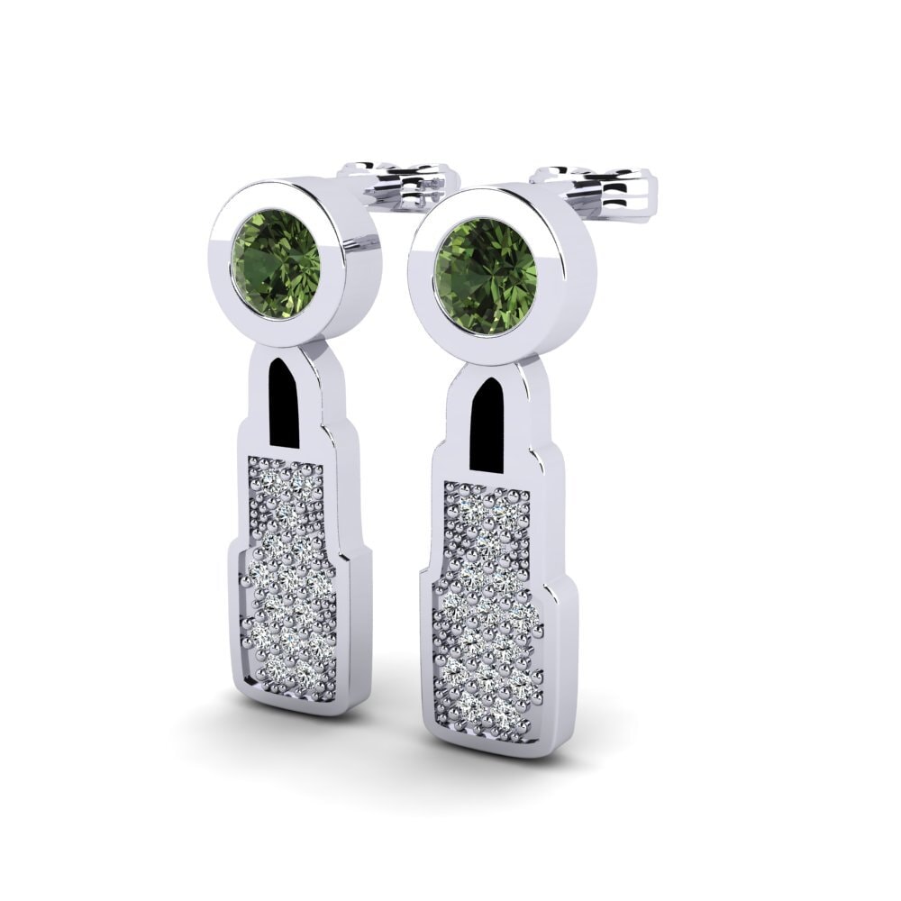 Zafiro Verde Pendiente de mujer Vassal