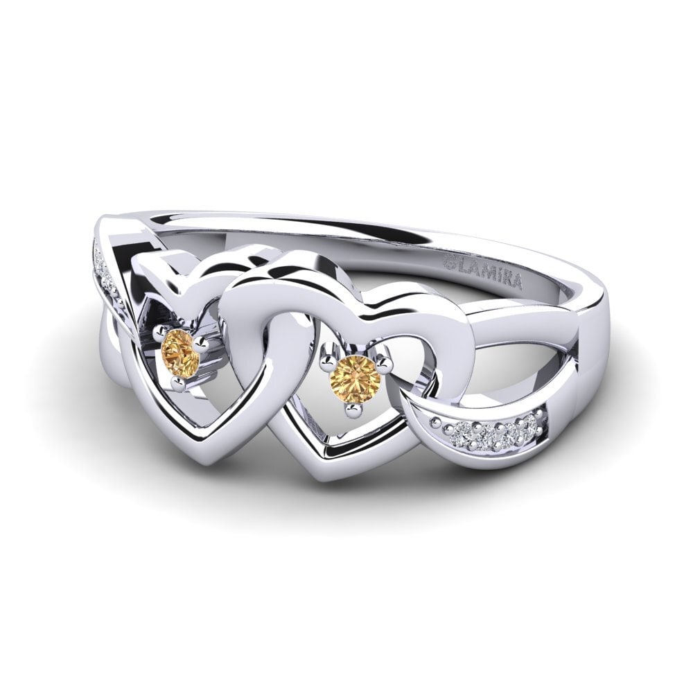 950 Platinum Brown Diamond Ring Vaudis