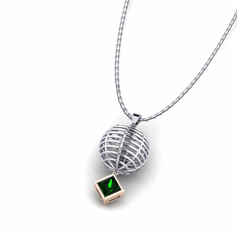 Turmalina verde Colgante de Mujer Vautour
