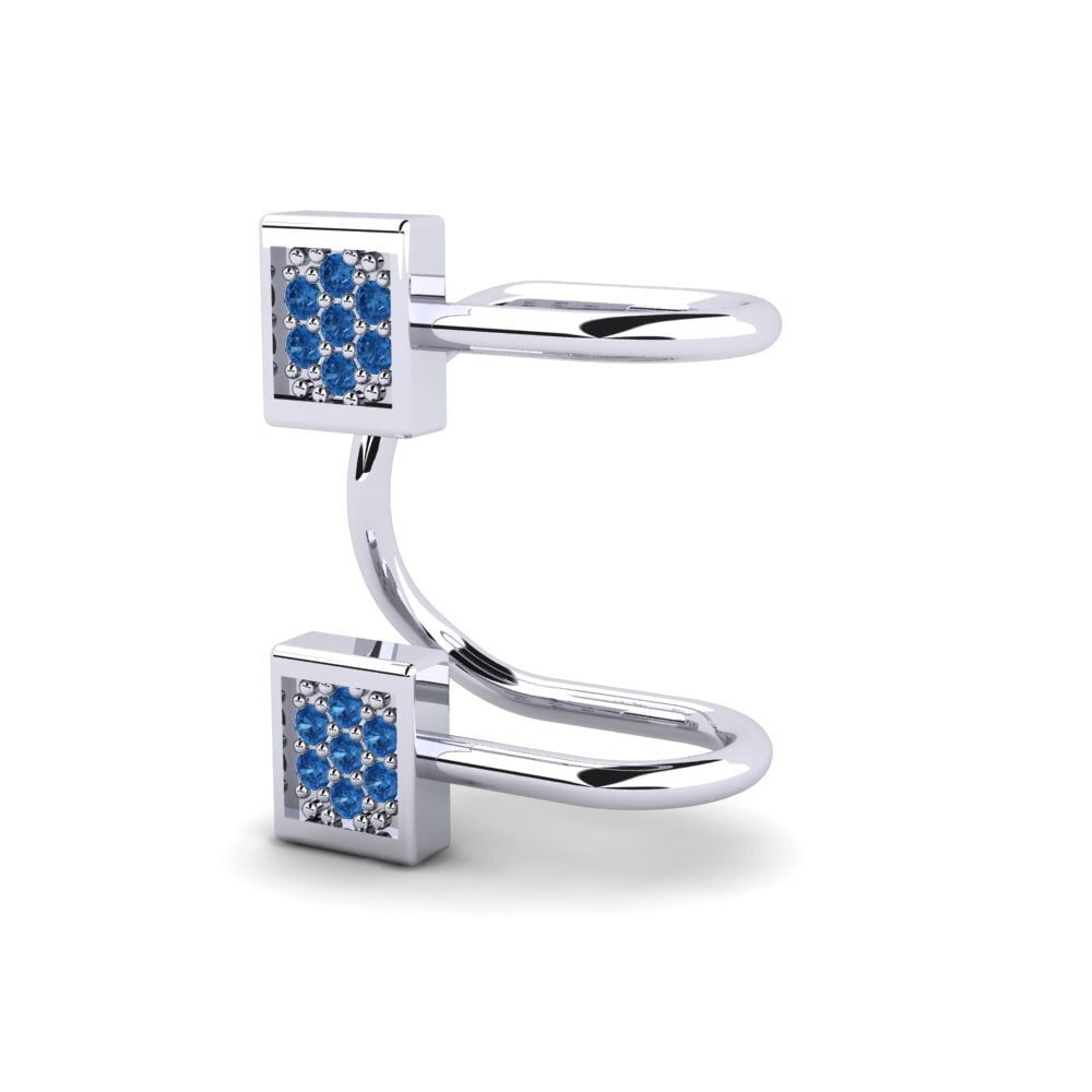 Đá Zirconia Xanh Lam Bông tai nữ Vegetatif