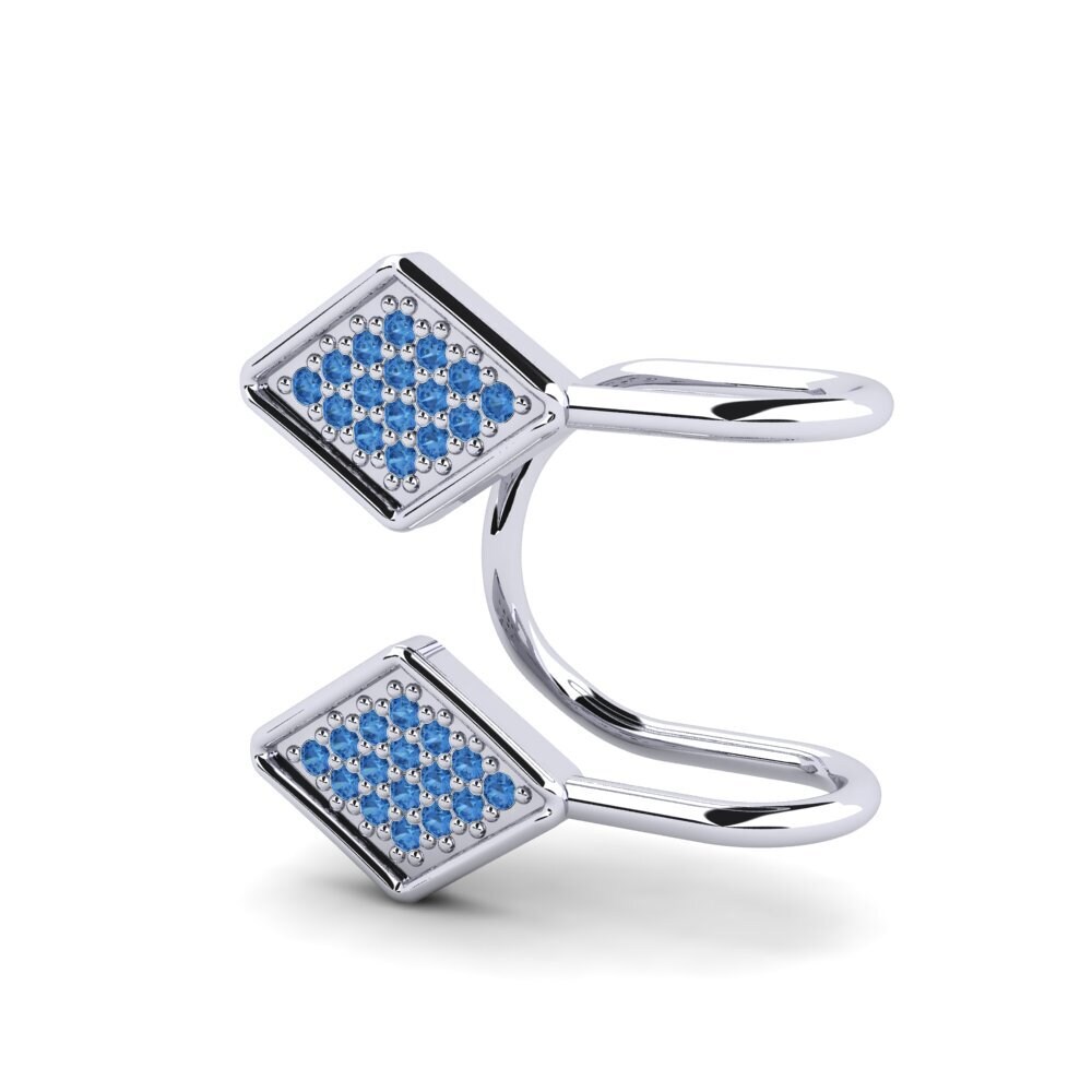 Đá Zirconia Xanh Lam Bông tai nữ Vehement