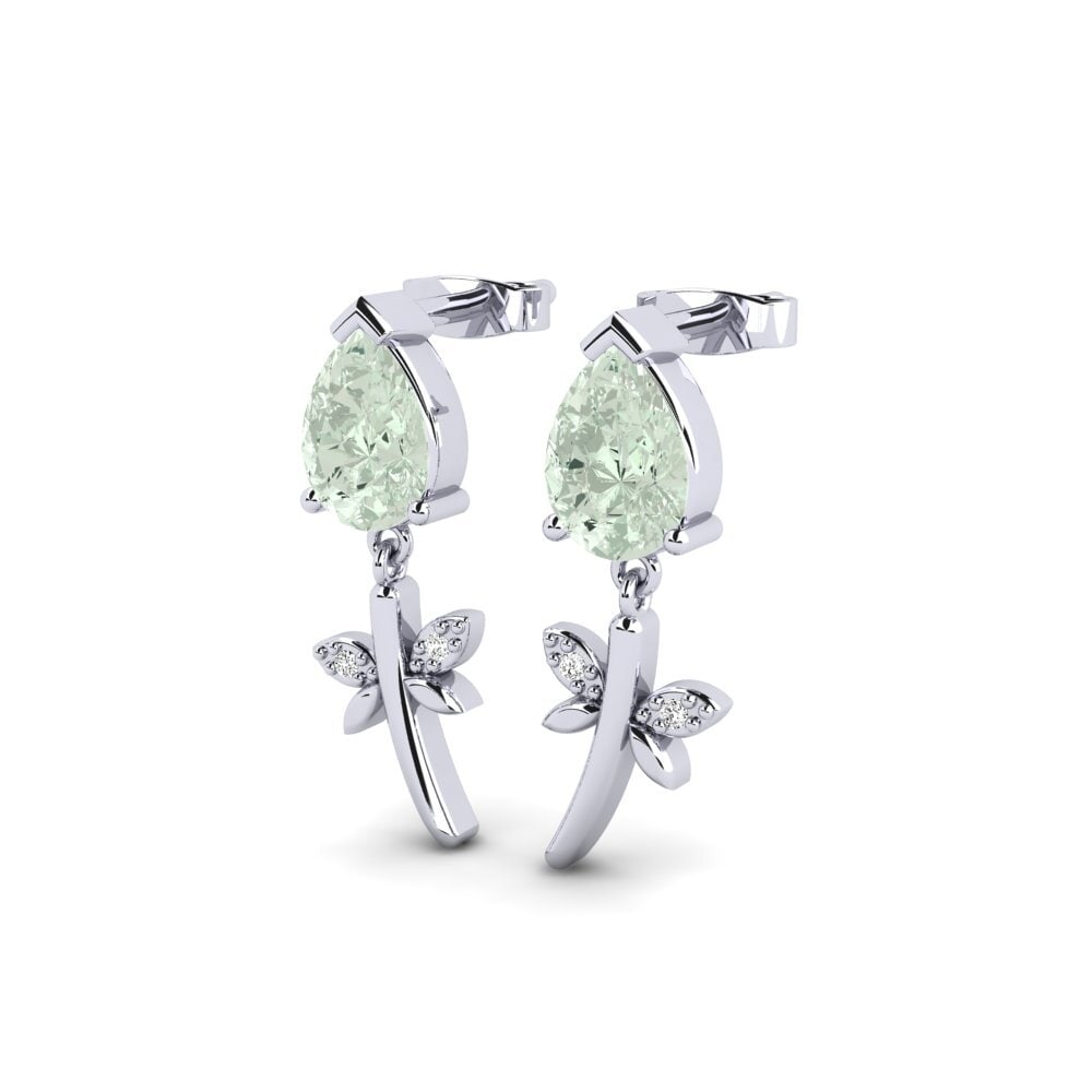 Green Amethyst Women's Earring Veins
