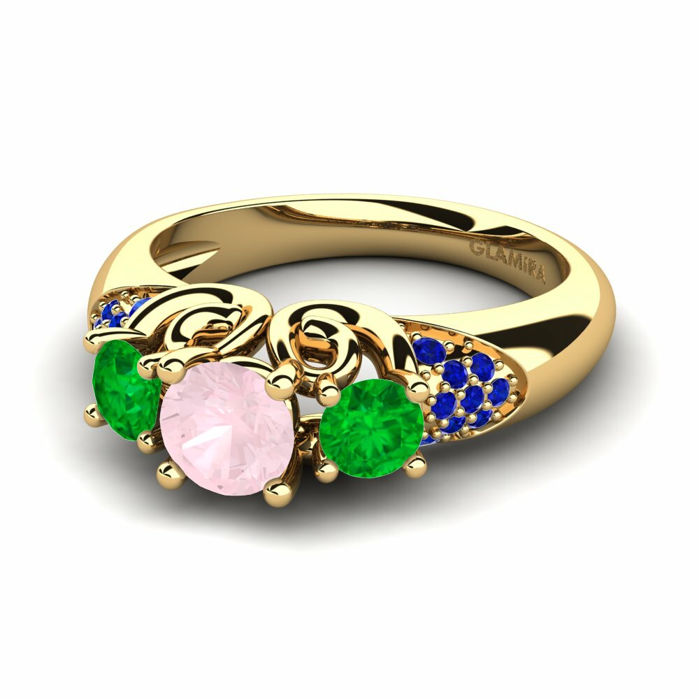 Anillo de compromiso Velma Cuarzo rosa