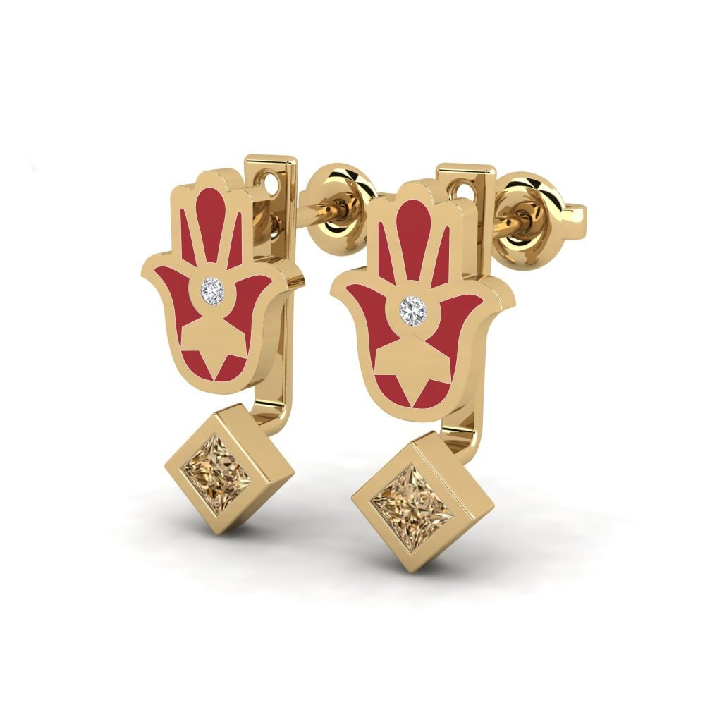 Brown Diamond Women's Earring Velsigne
