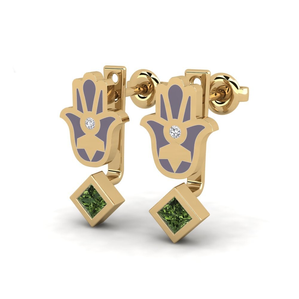 Green Sapphire Women's Earring Velsigne