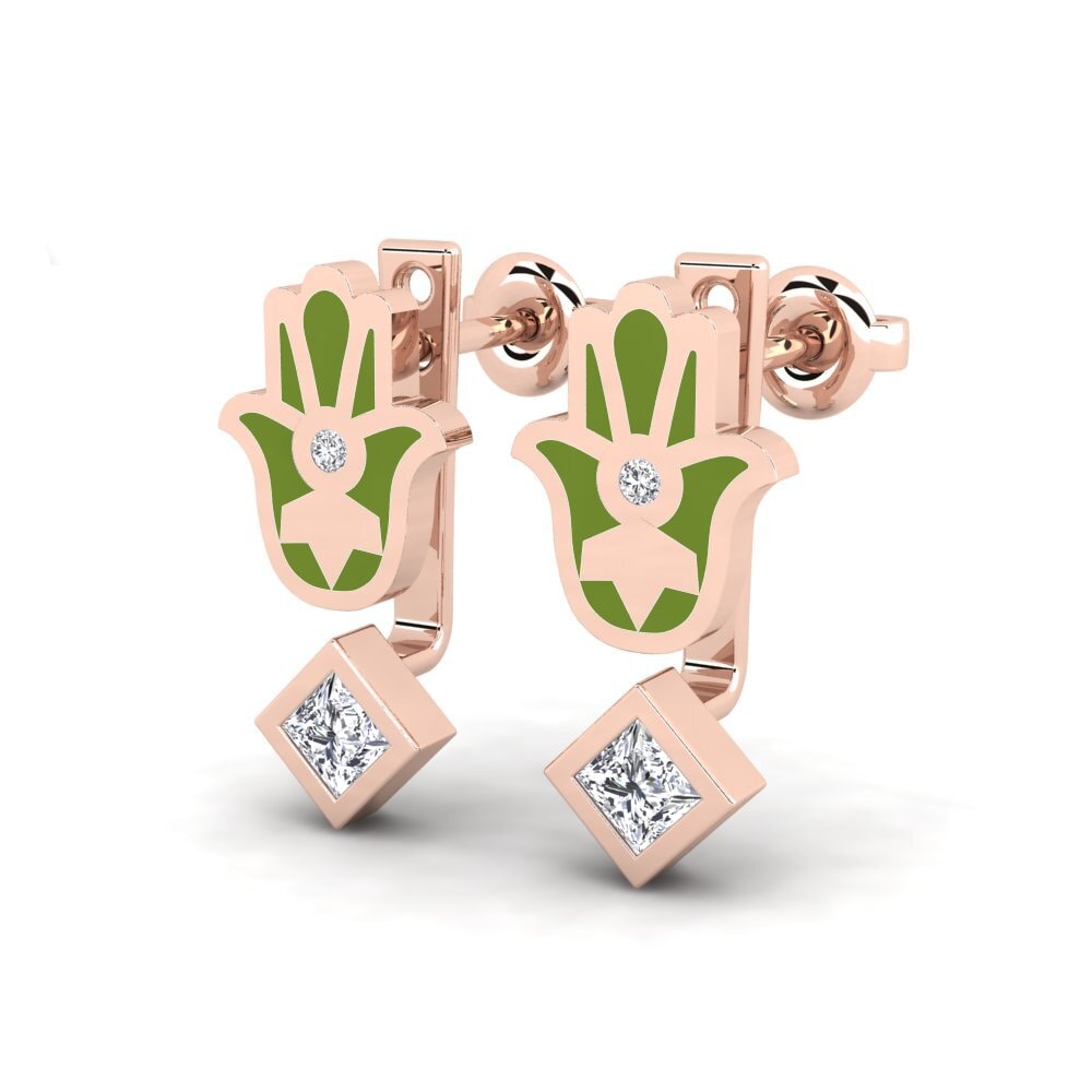 18k Oro Rosa Pendiente de mujer Velsigne