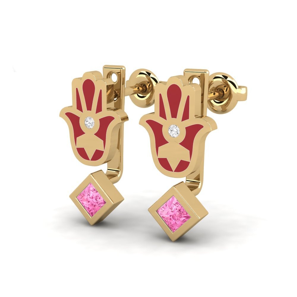 Đá Sapphire Hồng Bông tai nữ Velsigne