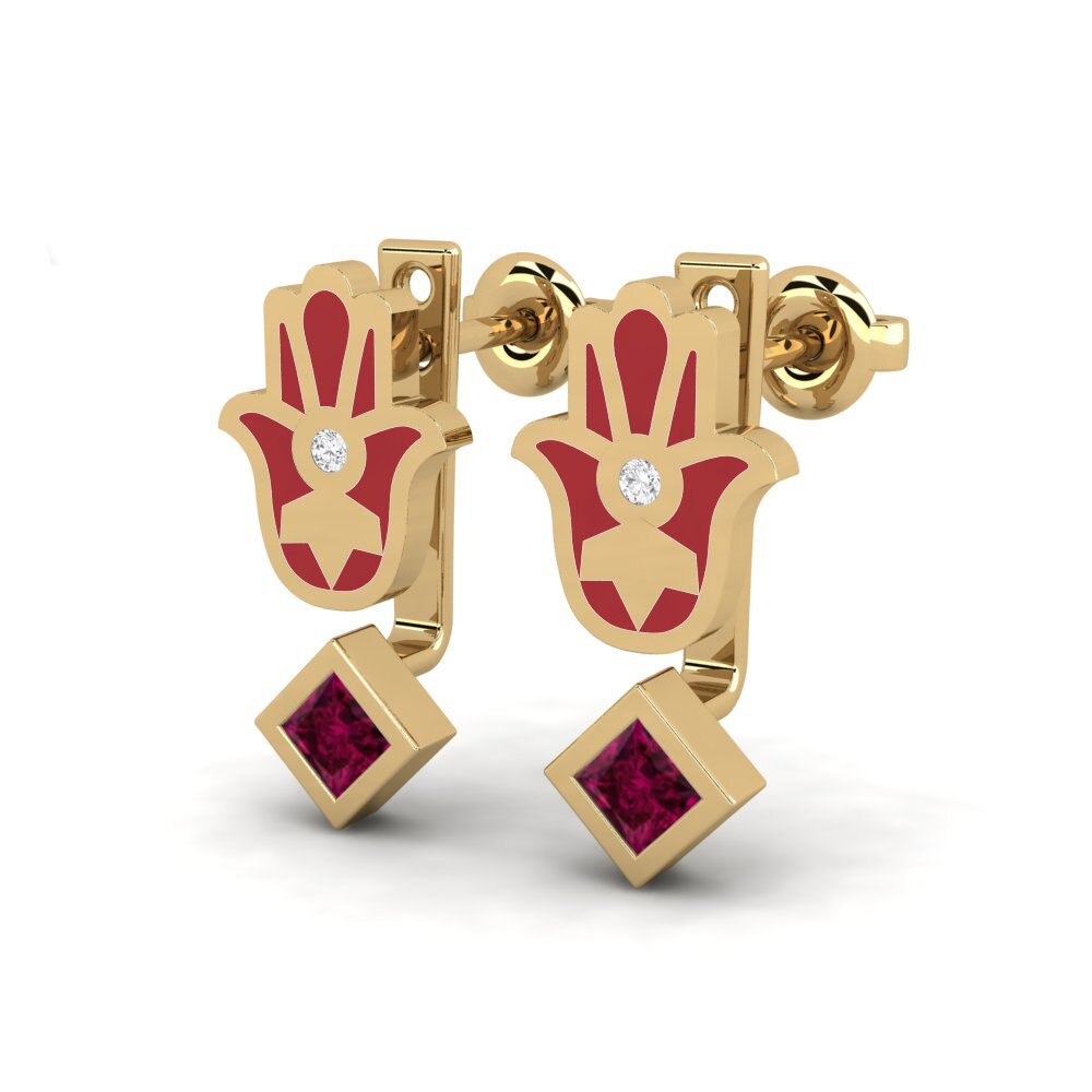 Rhodolite Garnet Women's Earring Velsigne