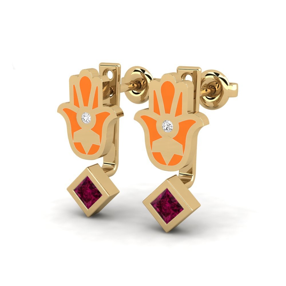 Rhodolite Garnet Women's Earring Velsigne