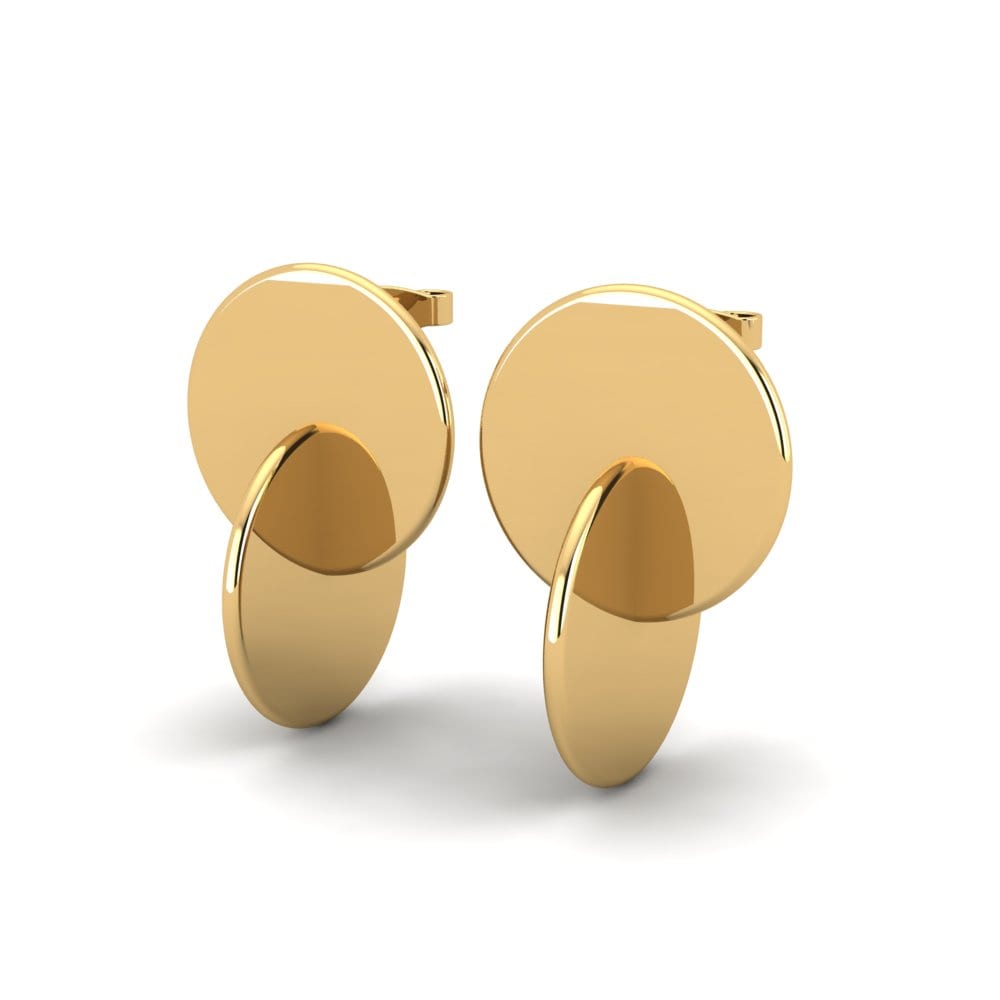 9k Oro Amarillo Pendientes Velta