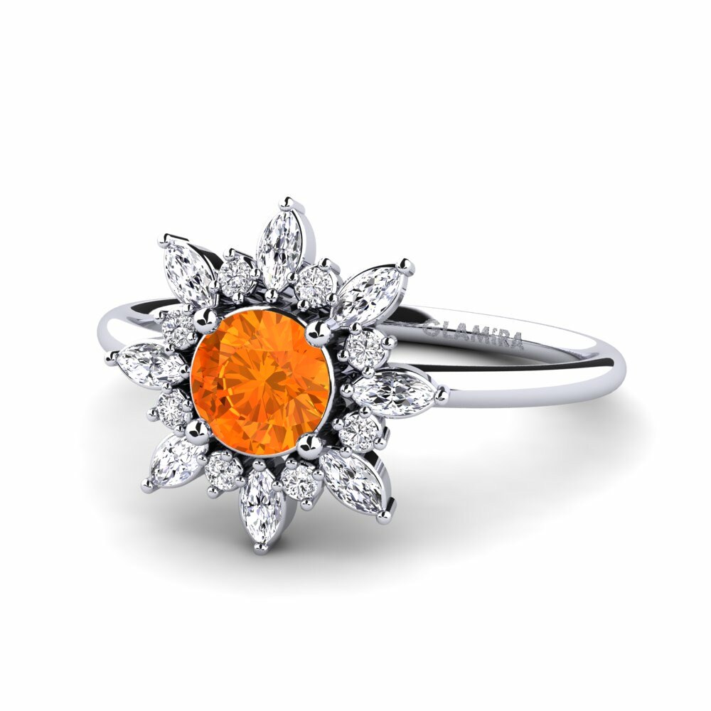 Orange Sapphire Ring Vena