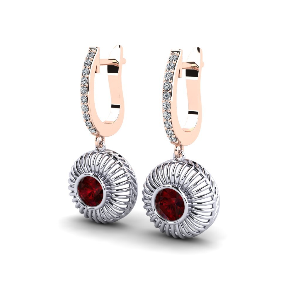 18ct White & Rose Gold Women's Earring Venalite
