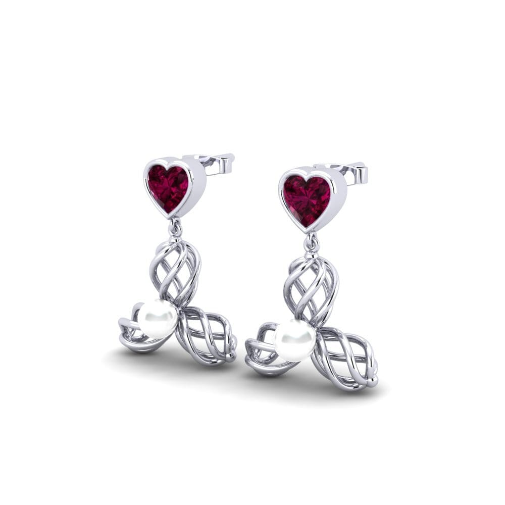 Corazón Granate Rhodolite Pendiente de mujer Vendable