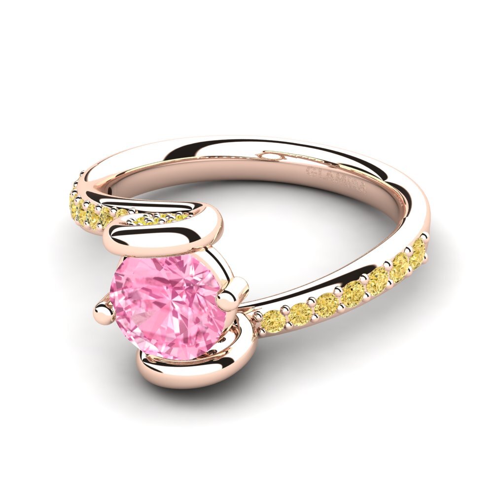 Pink Sapphire Engagement Ring Vendela
