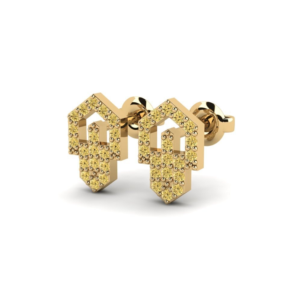 Diamante Amarillo Pendiente de mujer Vengefulness