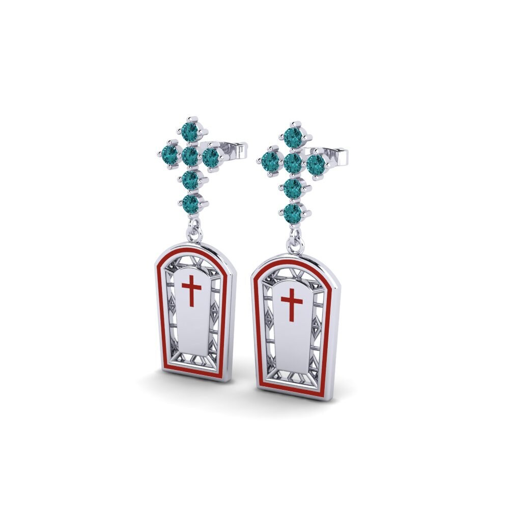 Diamante Azul Pendiente de mujer Venin