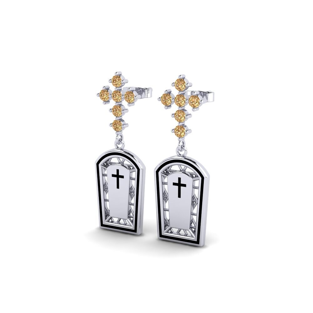 Diamante Marrón Pendiente de mujer Venin