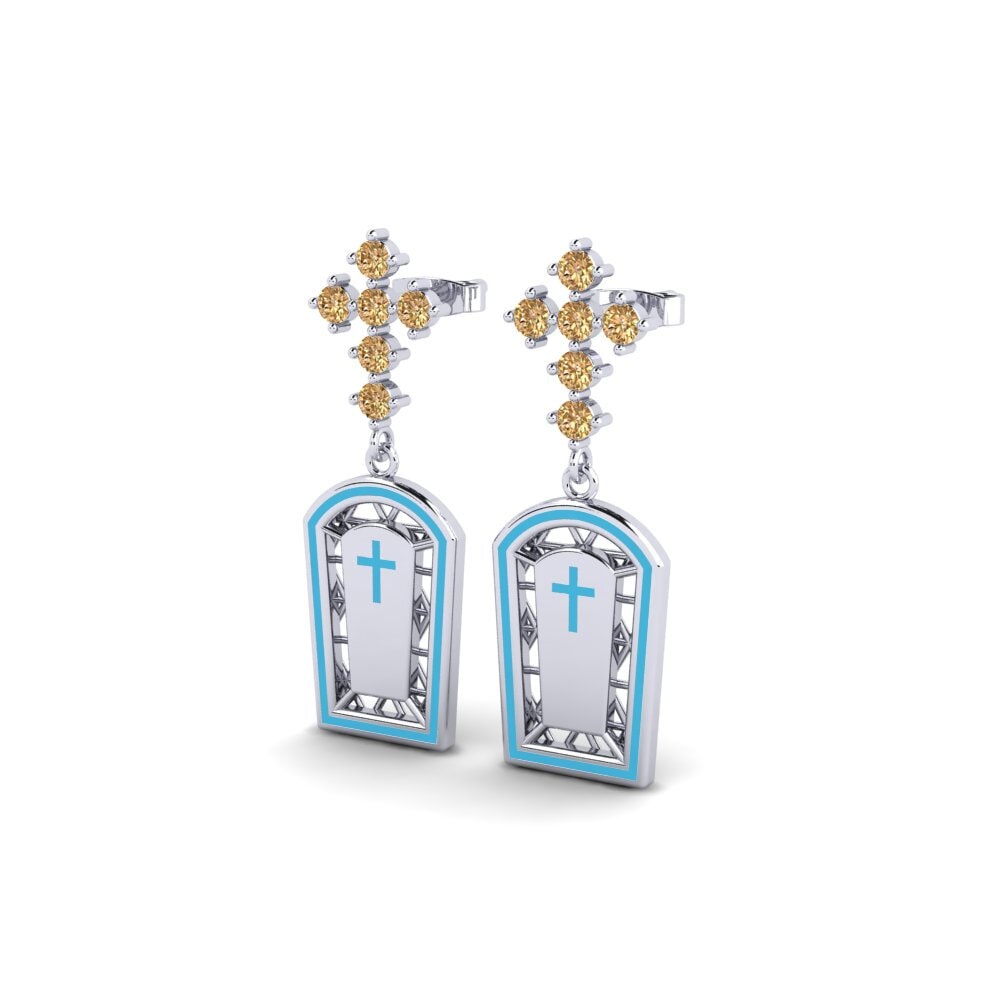Diamante Marrón Pendiente de mujer Venin
