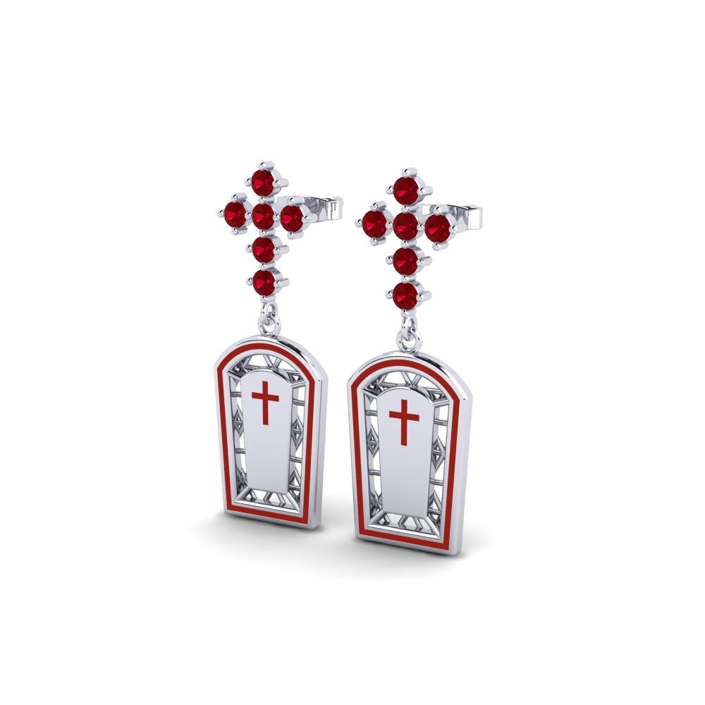 Red Zirconia Women's Earring Venin
