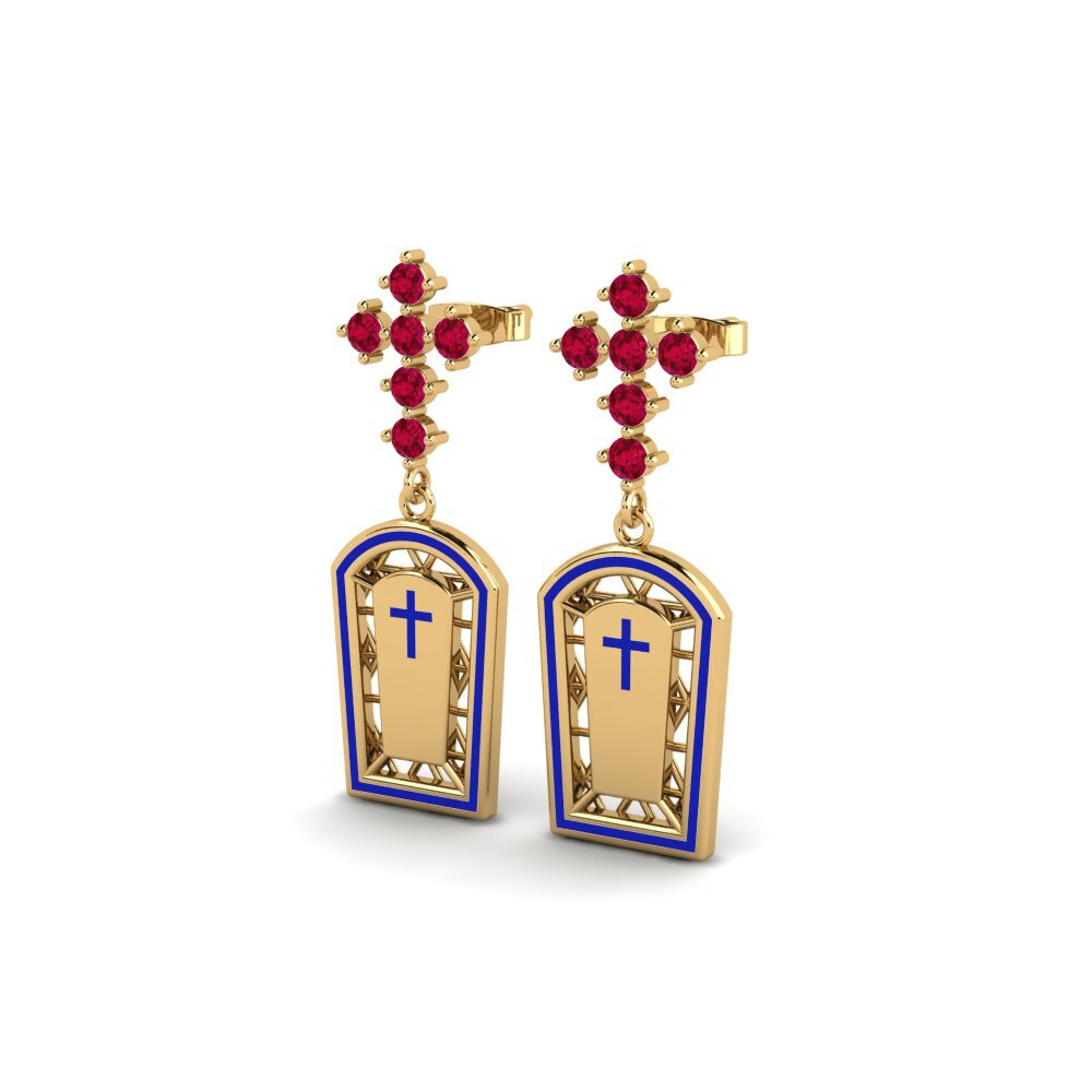 18k Oro Amarillo Pendiente de mujer Venin