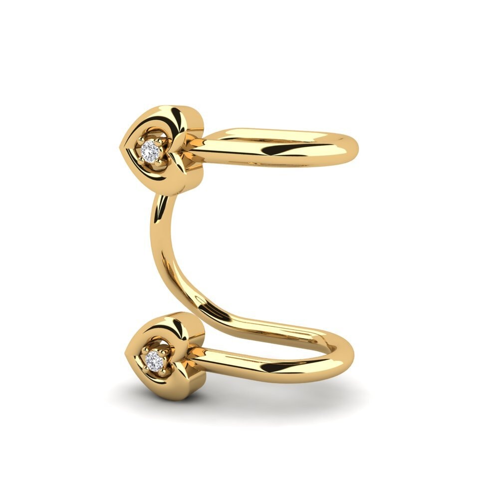 Oro Giallo 750 Diamante Orecchino da donna Veracite