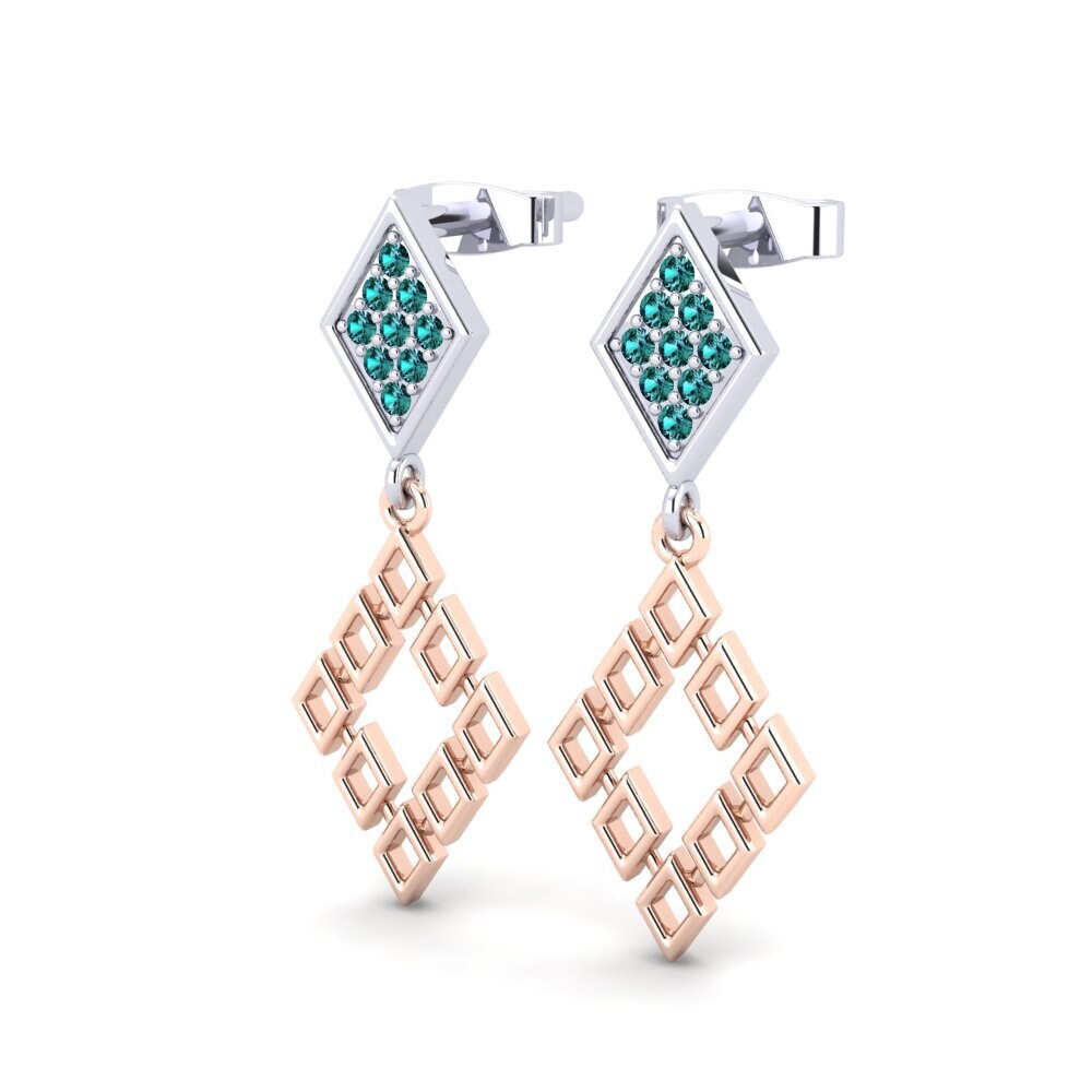 9k Oro Rosa & Blanco Pendiente de mujer Vergine