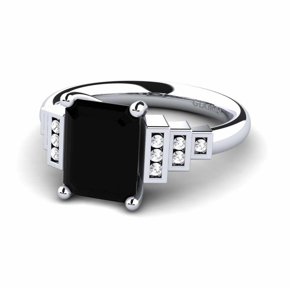 Black Sapphire Engagement Ring Verona