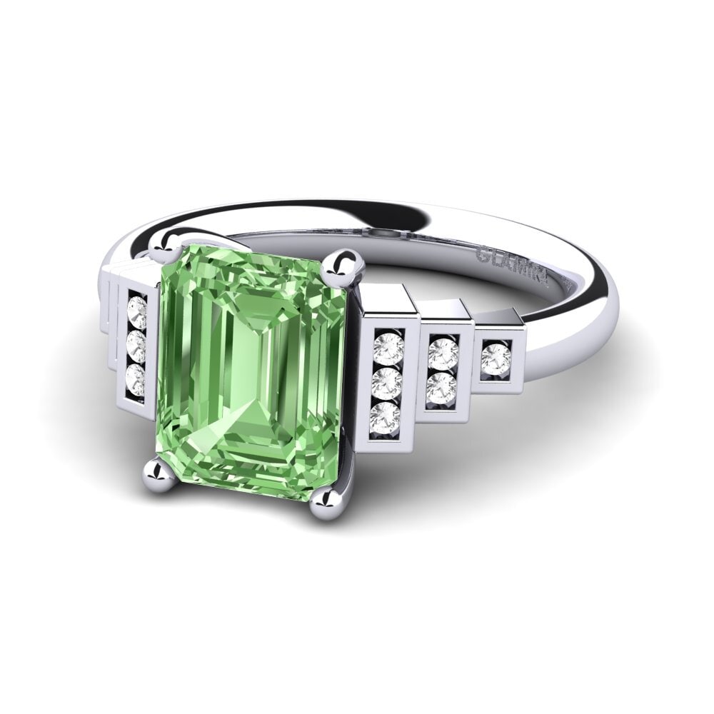 Green Diamond Engagement Ring Verona