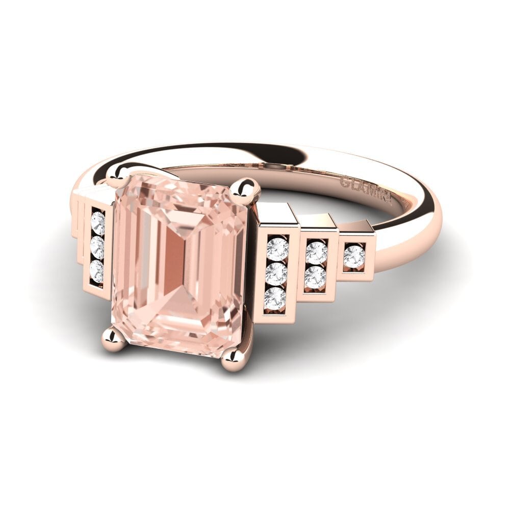 9k Rose Gold Morganite Engagement Ring Verona