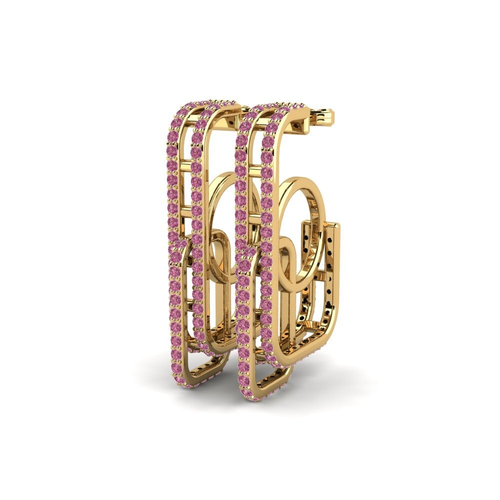 Đá Rhodolite Bông tai nữ Veronika