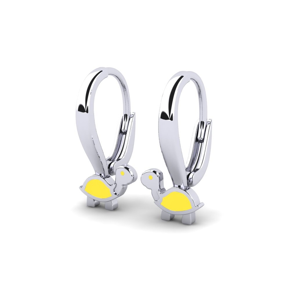 9ct White Gold Kid's Earring Verras