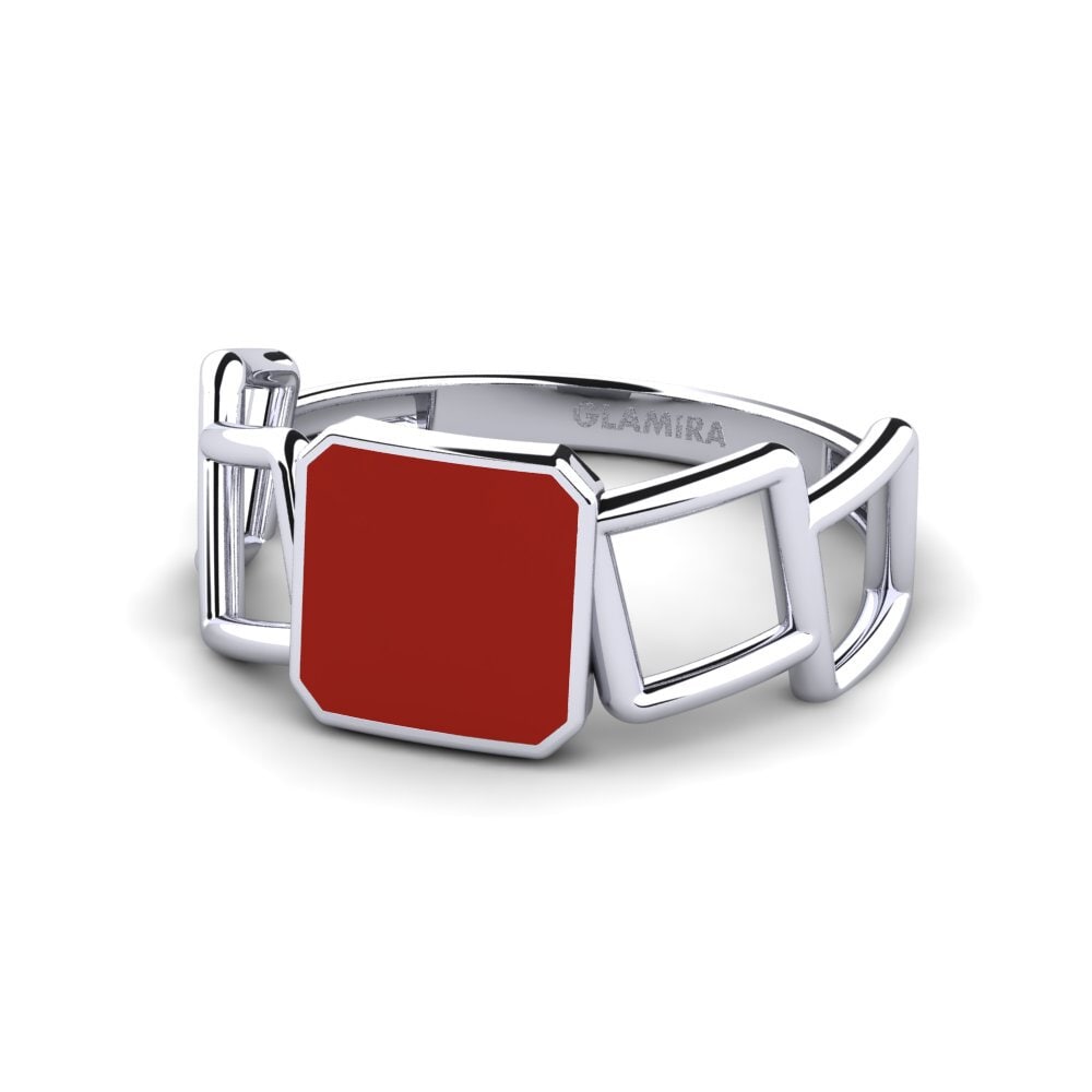 Weiß-Silber Ring Versienne
