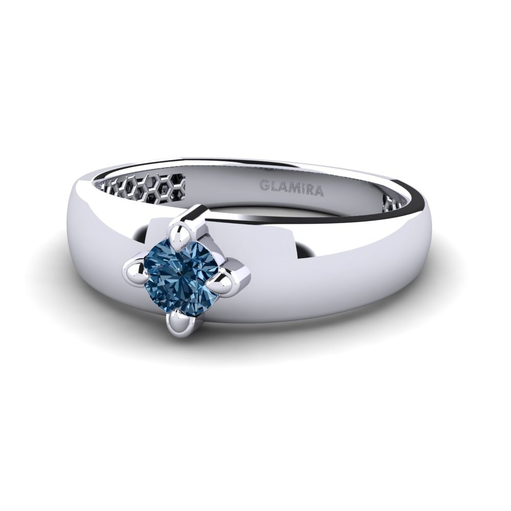 Diamante Azul Anillo de Hombre Viaggio