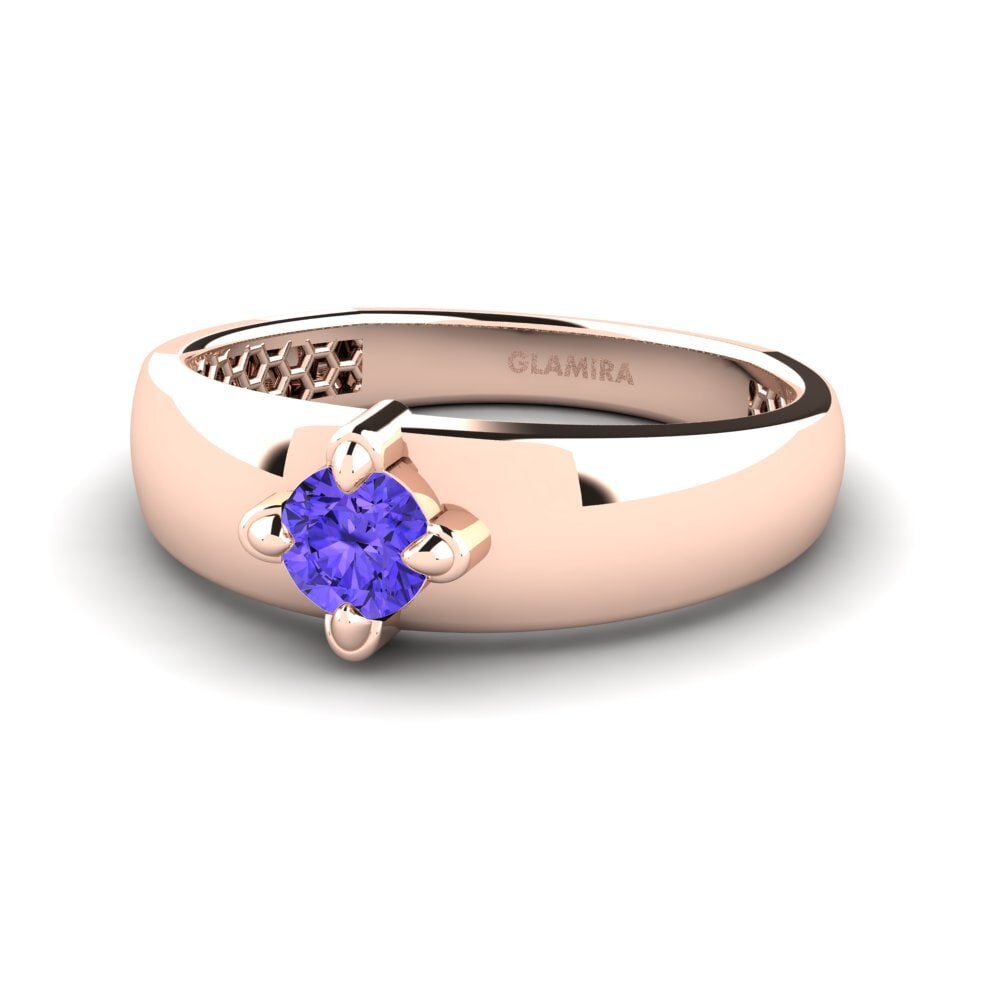 Oro Rosso 375 Tanzanite Anello da uomo Viaggio