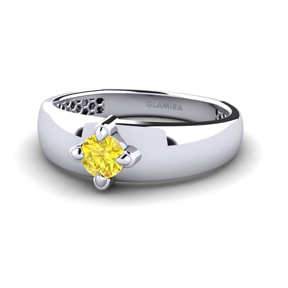 Zafiro amarillo Anillo de Hombre Viaggio