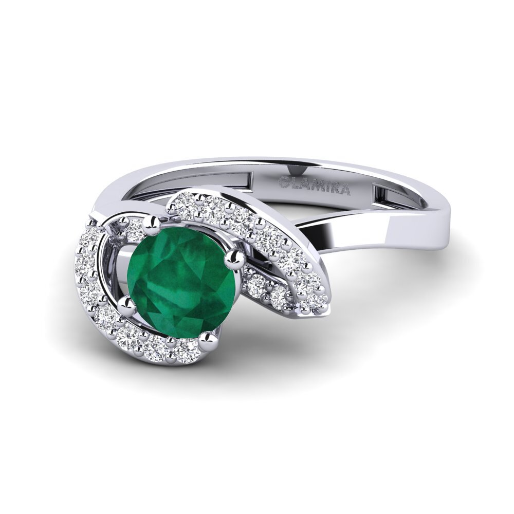Emerald Engagement Ring Vibrava