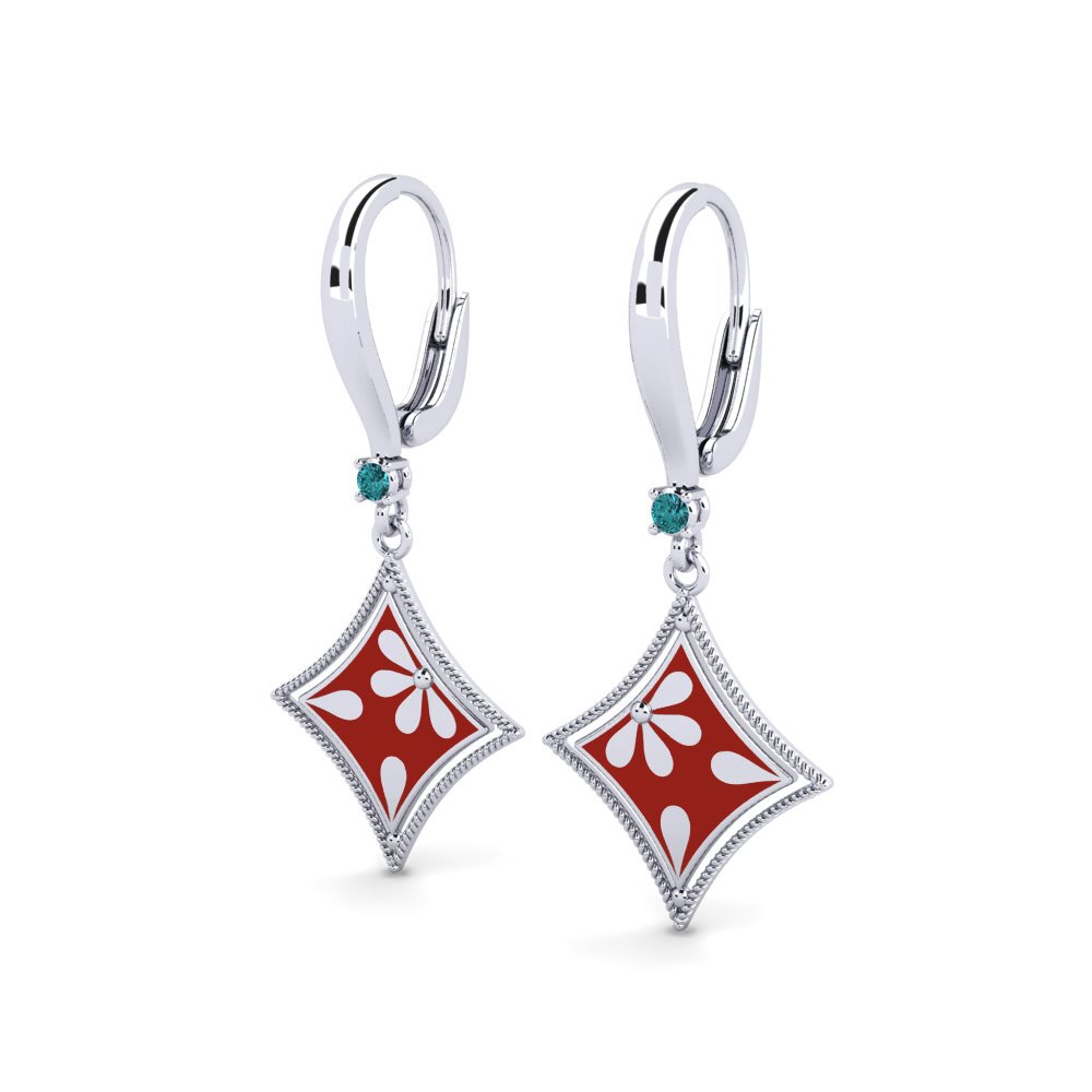 Diamante Azul Pendiente de mujer Vicar