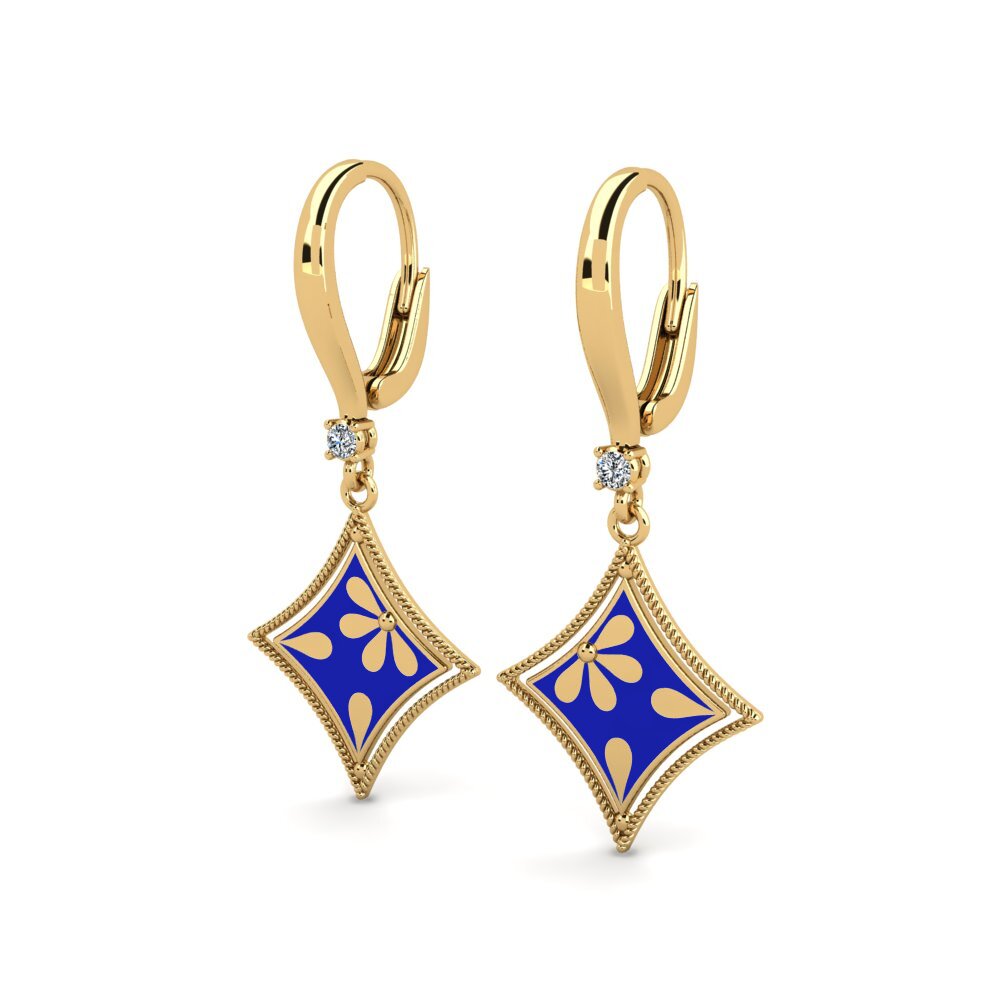 18k Oro Amarillo Pendiente de mujer Vicar
