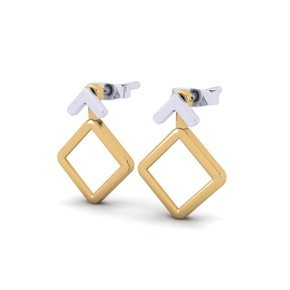 14ct Yellow & White Gold Earring Vicki