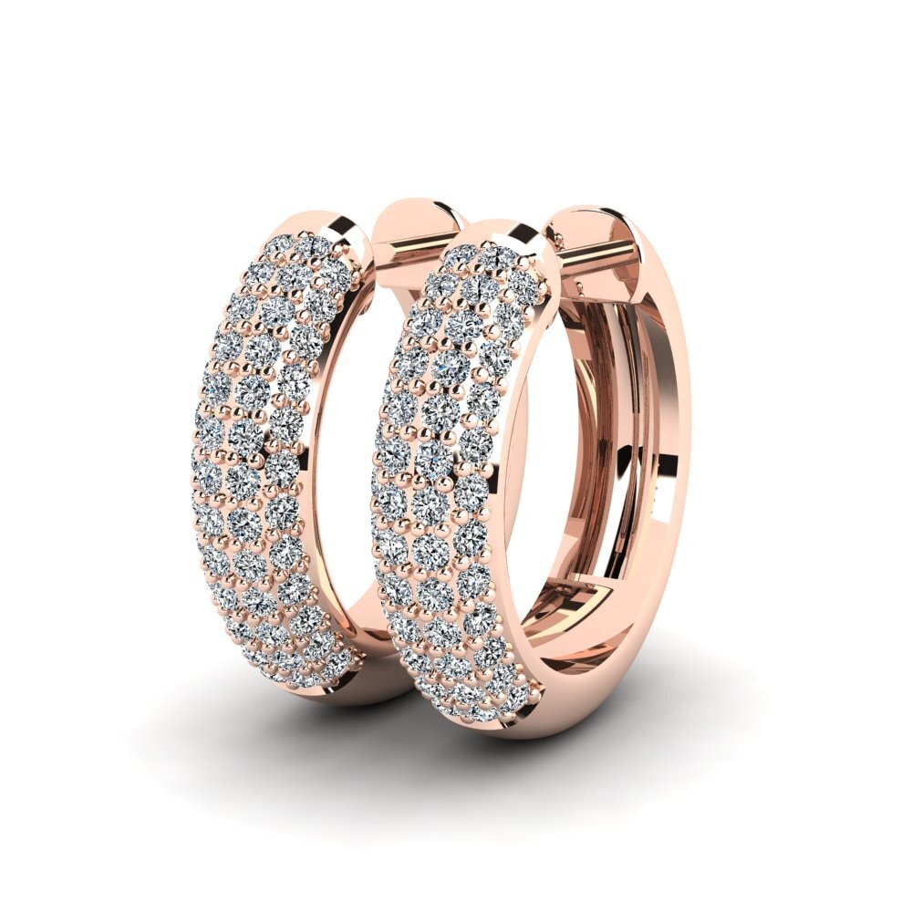 14ct Rose Gold Zirconia Women's Earring Vicky