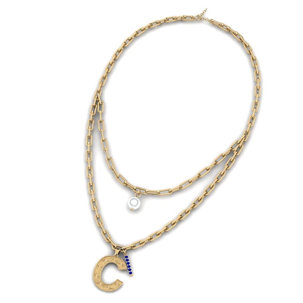 Sapphire Paperclip Necklace Victoriax - C